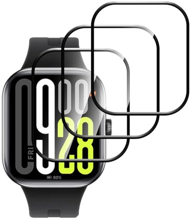 Pollachi for Xiaomi Redmi watch 5 (Not for 5 Lite/5 Active) Screen Protector PMMA2 [3 Pack] Tempered Glass Film Screen Protector,Anti-Scratch,No Bubbles,Protective Film Designed for Redmi watch 5