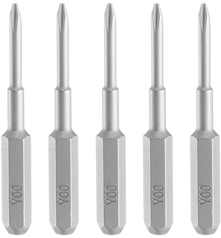QUARKZMAN 5pcs Y00 Embout de Tournevis Tri-Wing 5/32 Tige Hexagonale 35mm/1.38 Longueur Magnétique Tête En Y à 3 Pans Acier S2 Embout de Tournevis