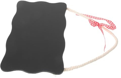 IMIKEYA Tableau Noir Double Face En Bois 18x11cm Message Effaçable Panneau D'accueil En Ardoise Avec Lanière Pour Restaurants Maison Cafés Déco