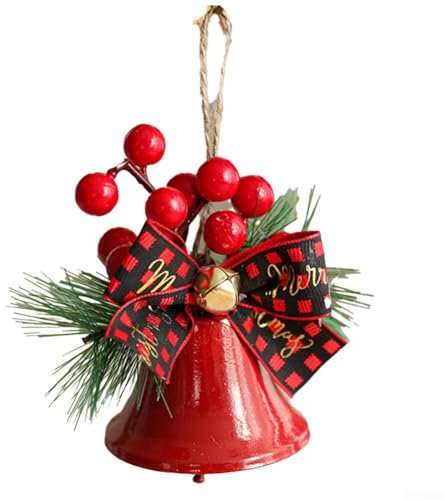 Jingle Bell Hängender Anhänger Ornament für Weihnachtsbaum und Kranz Dekoration (A)