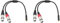 Eoslcusmvl 2X Dual XLR to 1/8 Female Adapter,Balanced Mini Jack(3.5mm) Female to Microphone Cable, for Speaker Mixer
