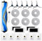 24 Kit D'accessoires pour Deebot T30 Pro Omni/T30 Omni Robot Aspirateur : 1 Brosse Principale, 6 Brosses Latérales, 4 HEPA Filtres, 6 Serpillères, 6 Sacs à Poussière, 1 Brosse de Nettoyage