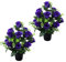 JDNH Lot de 2 bouquets de roses artificielles réalistes en soie pour funérailles et décorations funéraires