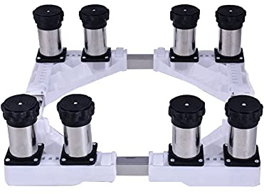 Base Regolabile per Lavatrice - Altezza 14-17 cm Larghezza/Lunghezza 45-68 cm Tappetino antivibrazione per asciugatrici e frigoriferi Staffa Robusta Piedistallo salvaspa