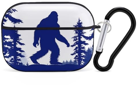 Blue Big-foot Cute Case Compatible with AirPods Pro Headphone Protective Cover with Keychain Accessories