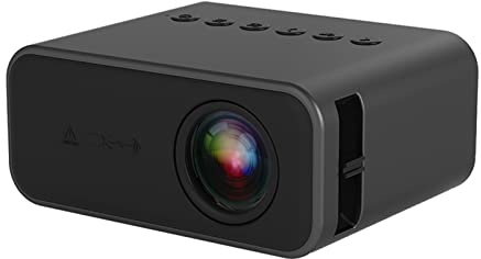 Mini projecteur for Home cinéma téléphone Intelligent vidéo LED Portable cinéma Cadeau de noël(Zwart)