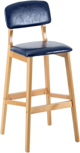 DZYHFCO Barhocker mit Thekenhöhe, 71,1 cm, für Küche, Insel, Leder, Frühstücksstühle für Esszimmer, Blau, B