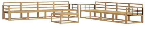 vidaXL Outdoor-Sofagarnitur 9 pcs Weiß 79 x 79 x 37 cm, Garten-Sofa Set, modulare Lounge für draussen, wetterfestes Mobiliar, robuster Pool-Bereich