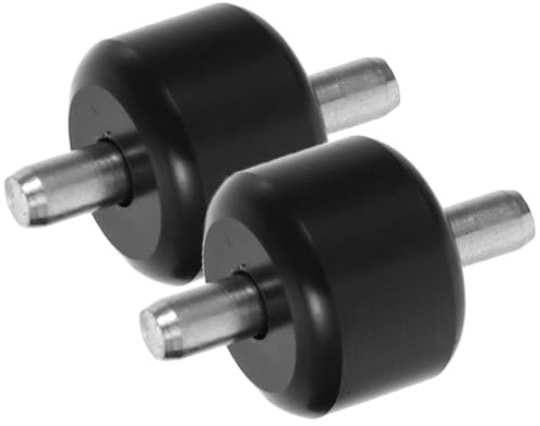 HEMOTON Ersatzräder für Staubsauger 2 aus Kunststoff und Kohlenstoffstahl | Schwarz, Schnellwechsel Design, Leise Laufrollen für Harte und Weiche Böden, 2 Stück-pack