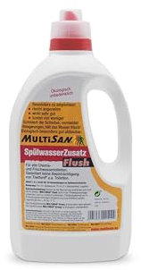 MultiSan® Flush+ 1,5 l - Toilettenreiniger - Gegen fäkale Rückstände, Urinstein & Kalk - Spülwasserzusatz