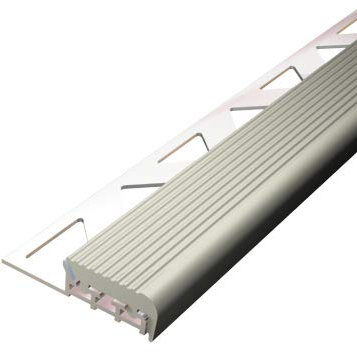 Kantenprofil (Gummi grau) Aspro, 25x9mm, Aluminium, 2,5m