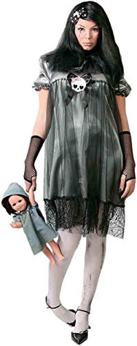Horror Puppe Baby Kostüm für Damen Halloween Damenkostüm Halloweenkostüm Gr. M-L, Größe:L