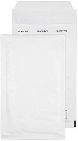 Blake Purely Packaging DL 120 x 215mm Envolite Peel and Seal Padded Bubble Envelopes (B/00) White - Pack of 200