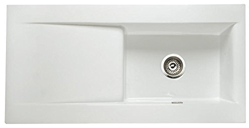 RAK Ceramics Gourmet Dream Sink 2 Reversible 1.0 Bowl White Ceramic Kitchen Sink