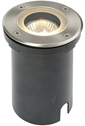 National Lighting IP65 Stainless Steel GU10 Round Outdoor Decking Walk Over Ground Buried Uplighter