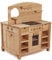 Kinderküche Cinderella aus Massivholz - geölt | Spielküche Holz | 4-seitig bespielbar | Kinder Küche für realistisches Kocherlebnis