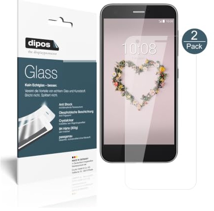 dipos 2x Displayschutzfolie 9H klar für ZTE Blade A512