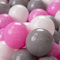 KiddyMoon 300 ∅ 6Cm Kinder Bälle Für Bällebad Spielbälle Baby Plastikbälle Made In EU, Grau/Weiß/Rosa