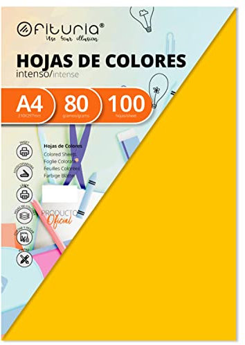 Pack 100 Blätter Farbe Gold Größe A4 80g