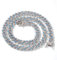 KMASAL 18 Karat Vergoldet Lab Diamant Halskette Iced Out 8 Mm Kubanischen Link Hip Hop Kette Für Männer Frauen (blue 16 inch)