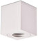 Aufbaurahmen weiß IP44 eckig GU10 für Aufbauleuchte - Aufbaustrahler für Bad und Außenbereich 95x80x80mm - für LED und Halogen Leuchtmittel - Einbau-Strahler Rahmen