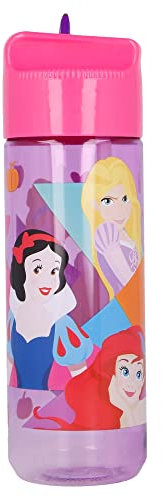 Disney Borraccia Originale Princess da 540 ml in Ecozen, riutilizzabile e lavabile, con tappo svitabile e antigoccia e beccuccio ribaltabile