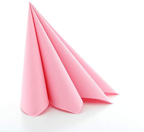 Serviette aus GMIAir 40 x 40 cm, 1/4 Falz, edel und elegant zugleich, perfekt für Private Feiern und auch Gastronomie, 50 Stück, Farbe rosa