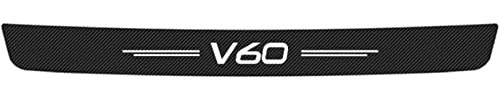 Auto Ladekantenschutz Aufkleber für Vo-lvo V60 Stoßstangenschutz, Starke Klebrigkeit Kohlefaser Kratzschutz Lackschutzfolie