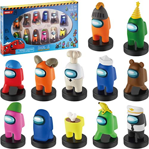 Among Us Serie 2 Crewmate Stamper Figuren, 12er-Pack, Deluxe-Box