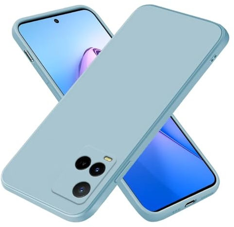 EASSGU Coque pour Vivo Y21 / Vivo Y21s / Vivo Y33s 4G (6.51 inches), Étui en Silicone TPU Souple - Bleu Clair