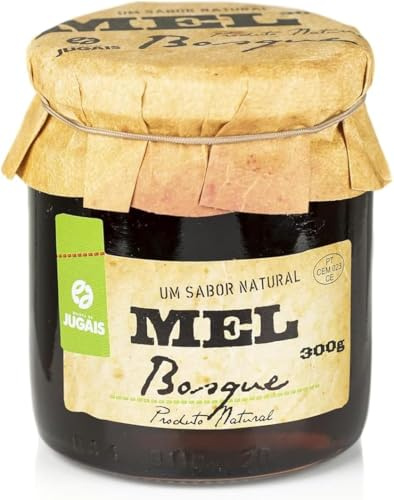 Waldhonig - Glas mit 300g - Hergestellt aus Waldblüten - Ideal für Desserts und Frühstück - Gluten- und laktosefrei - 100% natürliches Produkt - Gourmetprodukt aus portugiesischer Herkunft