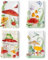 Arquiel Küchentücher Baumwolle 4 Stück, Geschirrtücher 100% Baumwolle Pilz Küchenhandtuch Set Multi-Purpose Hochwertige Küche Trockentuch Bar Handtücher 48 x 70CM