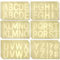232PCS 24 Blatt Buchstaben Aufkleber, 6cm Alphabet Aufkleber Selbstklebende Großbuchstaben Aufkleber Schriftart Klebeaufkleber für Scrapbook Basteln Briefkasten Tafel (Golden)