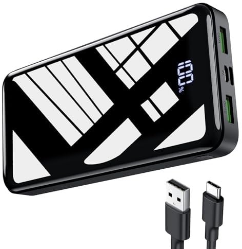 Bextoo Power Bank 27000mAh Powerbank USB C 22,5W Externer Handyakkus LCD Display Tragbares Ladegerät Eingängen und Ausgängen Kompatibel mit iPhone 15 14 13 12 Pro Samsung Huawei usw