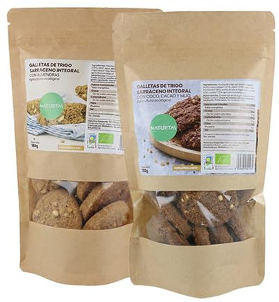 Pack Galletas de trigo sarraceno Bio | 2 unidades de 180g | Naturitas Essentials | Vegan | Sin azúcar añadido | BIO-ECO
