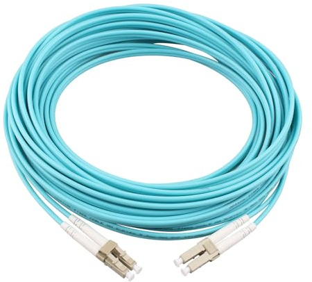 Jopto Cable de Fibra Óptica LC/UPC a LC/UPC OM4 Multimodo Duplex 50/125um Latiguillo Fibra Optica LSZH para Instalaciones en Exteriores e Interiores (10M)