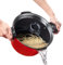 ROSSETTO Nudeltopf mit Siebeinsatz Kochtopf 24 cm Induktion mit Siebdeckel Spargeltopf Spaghettitopf Pastatopf 4.5 Liter Suppentopf, Aluguss keramikantihaftbeschichtet, rot