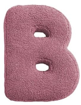 Mea-Living BUCHSTABENKISSEN - Buchstabe B, rose rot, ca 30 x 30 cm, Buntes Kissen Alphabet für Namen