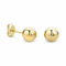 V&F Ohrringe Damen Kugel Ohrstecker aus Gelbgold 18 Karat 750 Gold, Ohrschmuck (5mm, Gelbgold)
