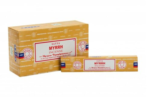 Anémone - Encens SATYA - Bâtonnets d'Encens Naturels - Boîtes de 15g (Myrrhe, 1 Boîte)