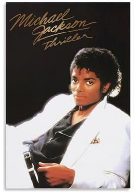 MNABSO Michael Jackson Thriller Album Poster Dekorative Malerei Leinwand Wandkunst Wohnzimmer Poster Schlafzimmer Malerei 12x18inch(30x45cm)