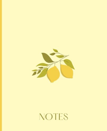 Composition notebook: Lemon Notebook | Wide Ruled Notebook | Composition notebook wide ruled, 7.5 x 9.25, 100 Pages, For kids, teens, and adults