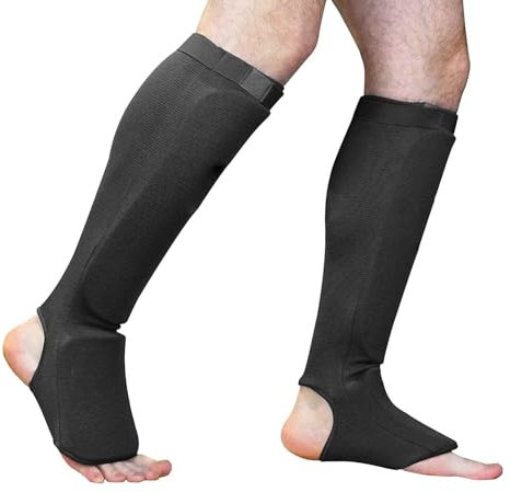 Protège-Tibias Kickboxing, protège-Tibias pour Muay Thai, protège-Tibias, Chaussettes élastiques, Coussinets rembourrés de Protection des Jambes et des tensions, Protection épaisse des Tibias