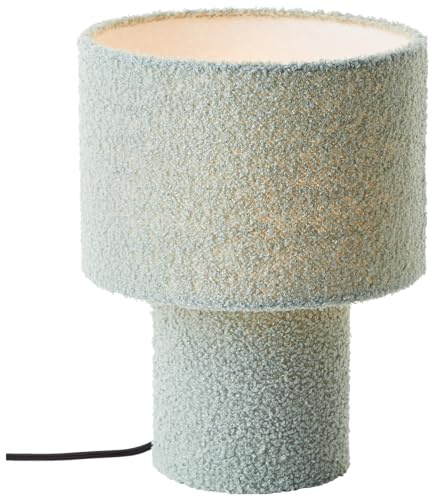 Lightbox Nacht-Tischlampe | Ø 23 cm, 30 cm Höhe | Tischleuchte mit | Nacht-Tischlampe | Ø 23 cm, 30 cm Höhe | Tischleuchte mit Wipp-Schalter & hochwertigem Teddy-Stoff | E27 Fassung |