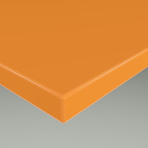 MySpiegel.de Tischplatte Holz Zuschnitt nach Maß Beschichtete Holzdekorplatte Jaffa Orange in 19mm Stärke (120 x 70 cm, Jaffa Orange)