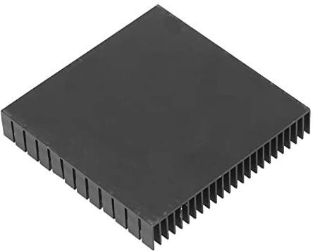 120 X 120 X 20 Mm Aluminium-Kühlkörper, Oberflächenoxidationsbehandlung, Maximiert die Kontaktfläche mit Kühlluft, für CPU-Leistungsverstärker-Leiterplatte (BLACK)