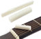 RAXLUPO 2 Stück Gitarre Brücke Sattel Knochen Sattel Set Gitarre Knochen Sattel Bone Nut für 6-saitige Folk Akustik Gitarre E-Gitarren-Knochensattel flacher Boden reiner Rinderknochen geschlitzt