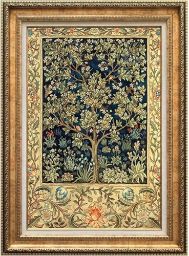 Mantianhome Kreuzstich-Set Vintage, Baum des Lebens, 40x50 cm, Stickerei, Klassisch, für alle Altersgruppen, nicht faltbar