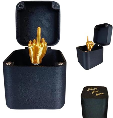 Mittelfinger In Einer Box, Middle Finger Surprise Gift Box, Explosionsbox Mystery Box Aus PLA Kunststoff, Robust Und Langlebig Spoof Hand Prank Pop Up Gift with Box Für Geschenke (1stk)