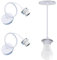 Lot de 3 suspensions de lampe E27 - Douille de lampe avec câble - Douille de lampe E27 - Suspension de lampe E27 avec anneau à vis